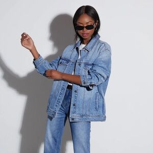 Vici Oversized Blue Denim Jacket